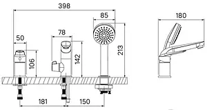 Смеситель на борт ванны на 3 отверстия IDDIS Torr хром TORSB30i07 Смеситель на борт ванны на 3 отверстия IDDIS Torr хром TORSB30i07, 2