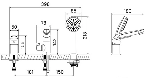 Смеситель на борт ванны на 3 отверстия IDDIS Torr хром TORSB30i07 Смеситель на борт ванны на 3 отверстия IDDIS Torr хром TORSB30i07