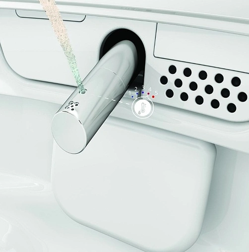 Умный унитаз-биде напольный безободковый VitrA V-Care Prime Rim-Ex белый 7232B403-6217