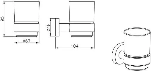 Стакан Aquatek Вега чёрный матовый AQ4004MB