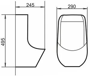 Писсуар детский с внешним подводом воды Comforty белый 591W Писсуар детский с внешним подводом воды Comforty белый 591W, 2