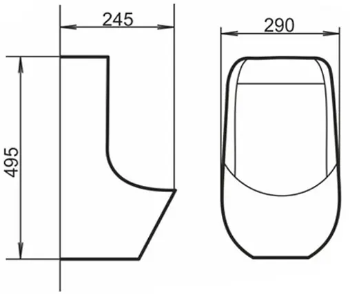 Писсуар детский с внешним подводом воды Comforty белый 591W