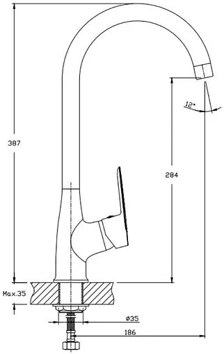 Смеситель для кухни GranFest Quarz белый GF-Z3424 белый