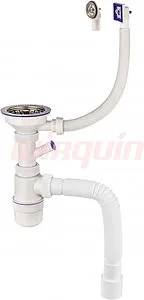 Сифон бутылочный для мойки с переливом VIRPlast Эконом 30987109 Сифон бутылочный для мойки с переливом VIRPlast Эконом 30987109, 1