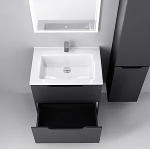 Тумба-умывальник подвесная Jorno Slide 65 антрацит Sli.01.65/P/A+4640021062203 Тумба-умывальник подвесная Jorno Slide 65 антрацит Sli.01.65/P/A+4640021062203, 3