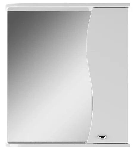 Шкаф-зеркало Айсберг Волна 60 R белый DA1047HZ