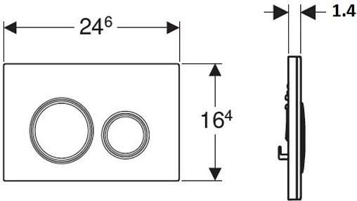 Клавиша смыва для унитаза Geberit Sigma 21 115.884.00.1 под выбранное покрытие