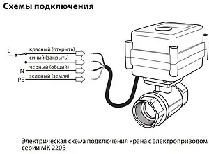 Кран шаровый с электроприводом MK ½" 220В 100035502100 Кран шаровый с электроприводом MK ½" 220В 100035502100, 3