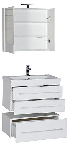 Шкаф-зеркало Aquanet Нота 75 L белый 00165130