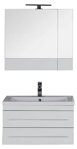 Шкаф-зеркало Aquanet Верона 75 L белый 00175381