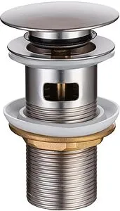 Выпуск автоматический для раковины с переливом Allen Brau Priority Round Brushed Nickel 5.31023-BN Выпуск автоматический для раковины с переливом Allen Brau Priority Round Brushed Nickel 5.31023-BN, 1