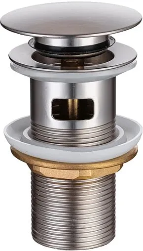 Выпуск автоматический для раковины с переливом Allen Brau Priority Round Brushed Nickel 5.31023-BN