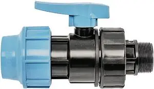 Кран шаровый с переходом на пнд трубу 20мм x ½&quot;н Unidelta 1072020002001, 1