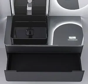 Тумба под умывальник подвесная Jorno Shine 100 с МФУ антрацит Shi.01.100-M/P/A Тумба под умывальник подвесная Jorno Shine 100 с МФУ антрацит Shi.01.100-M/P/A, 2