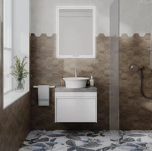 Тумба под умывальник подвесная Kerama Marazzi Modula 60 белая глянцевая MO.60.1+1\WHT