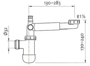 Сифон бутылочный для раковины Aquaton белый 1A175905XX000, 2