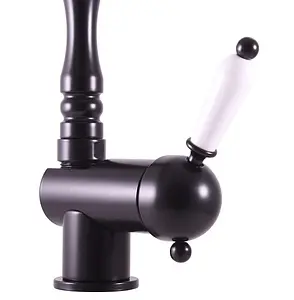 Смеситель для кухни Rav Slezak Labe чёрный матовый/белый L508.5/8CMAT, 3