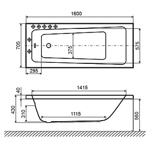 Ванна акриловая Excellent Ava 160x70 WAEX.AVA.16WH Ванна акриловая Excellent Ava 160x70 WAEX.AVA.16WH, 3