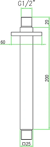 Держатель верхнего душа на потолок Fiore хром 35BQS001