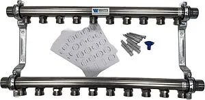 Группа коллекторная распределительная 10 отводов 1"н/н x ¾"ек Watts HLV2000 VA 10080782 Группа коллекторная распределительная 10 отводов 1"н/н x ¾"ек Watts HLV2000 VA 10080782, 1