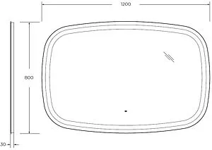 Зеркало с подсветкой Cezares Molveno 120x80 CZR-SPC-MOLVENO-1200-800-MOV Зеркало с подсветкой Cezares Molveno 120x80 CZR-SPC-MOLVENO-1200-800-MOV, 2
