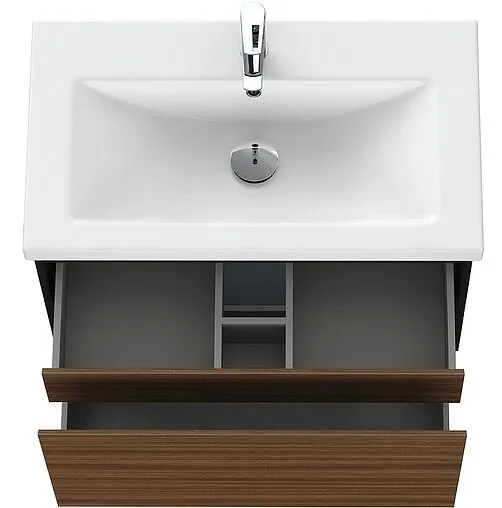 Тумба под умывальник подвесная Cersanit Grande 80 чёрный орех 64760