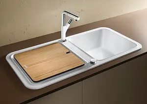 Смеситель для кухни с выдвижным изливом Blanco Yovis-S белый 518295 Смеситель для кухни с выдвижным изливом Blanco Yovis-S белый 518295, 2