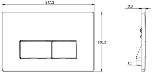 Клавиша смыва для унитаза Azario AZ-8200-0091/AZ-P58-0160 золото