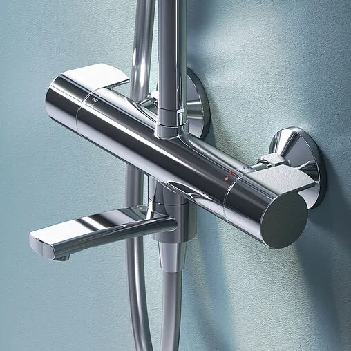 Душевая система с термостатом для ванны Am.Pm X-Joy хром F0785A500 Душевая система с термостатом для ванны Am.Pm X-Joy хром F0785A500