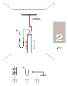 Смеситель для ванны скрытого монтажа Bossini Exedra хром Z003202.030, 2