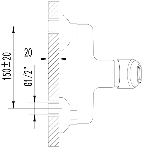 Смеситель для душа Lemark Luna хром LM4103C