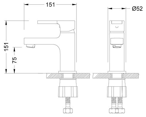 Смеситель для раковины Lemark Aura хром/синий LM0606C