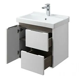 Тумба под умывальник подвесная Aquaton Рене 60 белый/грецкий орех 1A258501NRC80 Тумба под умывальник подвесная Aquaton Рене 60 белый/грецкий орех 1A258501NRC80, 3