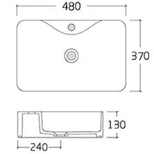 Раковина Comforty 48 белый PZ-6068 Раковина Comforty 48 белый PZ-6068