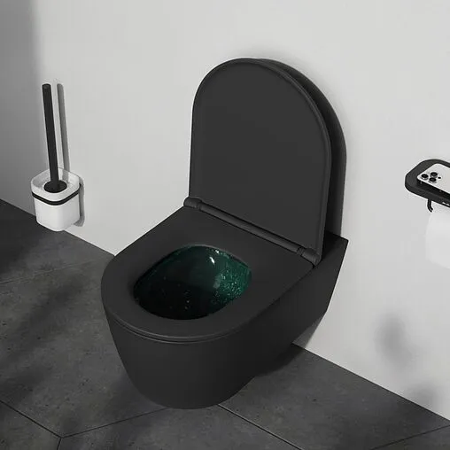 Унитаз подвесной безободковый Am.Pm Func FlashClean черный матовый C8F1701MBSC