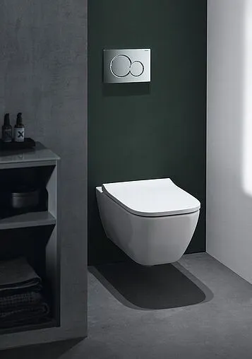 Унитаз подвесной безободковый Geberit Smyle Square Rimfree белый 500.683.01.1