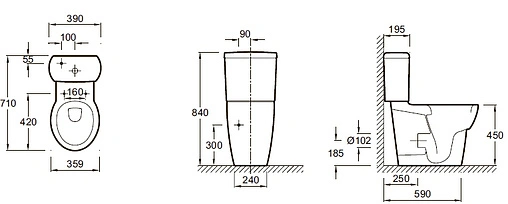 Чаша унитаза Jacob Delafon Ove белый 19967W-00