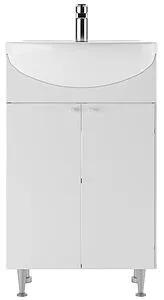 Тумба-умывальник напольная Айсберг Промо 55 белый DP2603T+4607152360509, 3