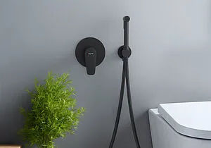 Гигиенический душ со смесителем Aquatek Бетта чёрный матовый AQ1119MB, 5