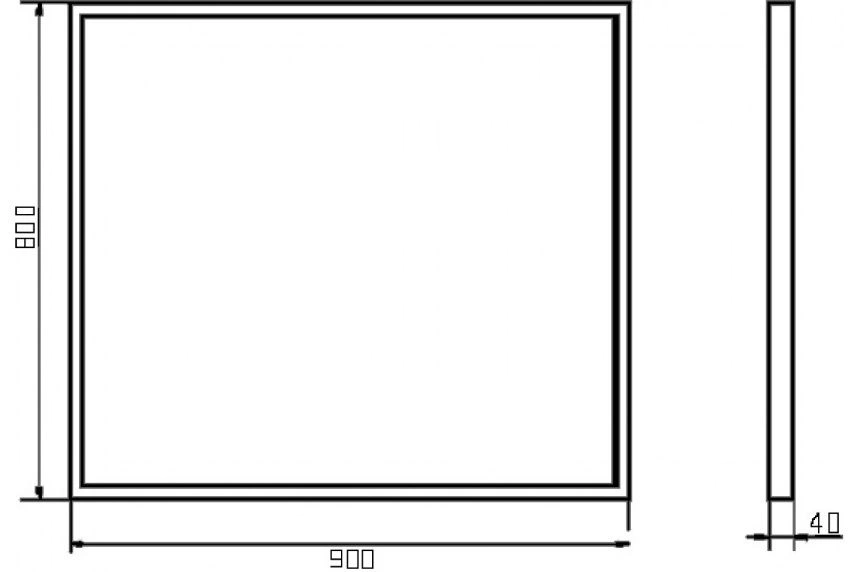 Зеркало Comforty Бредфорд 90 чёрный 00004147988CF