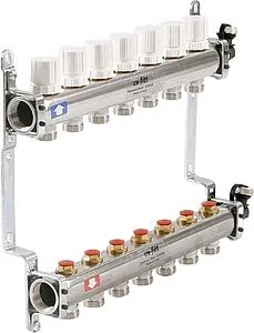 Группа коллекторная распределительная 7 отводов 1"в/в x ¾"ек Uni-fitt 451I4307 Группа коллекторная распределительная 7 отводов 1"в/в x ¾"ек Uni-fitt 451I4307, 3