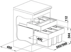 Мусорная система Blanco Select II Orga 526212 Мусорная система Blanco Select II Orga 526212, 2