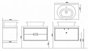 Тумба-умывальник подвесная Kerama Marazzi Canaletto 60 белый CN.60+ Тумба-умывальник подвесная Kerama Marazzi Canaletto 60 белый CN.60+, 2