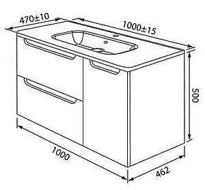 Тумба-умывальник подвесная IDDIS Edifice 100 белый EDI10W1i95K Тумба-умывальник подвесная IDDIS Edifice 100 белый EDI10W1i95K, 2