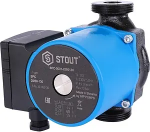 Насос циркуляционный Stout 25/60-130 SPC-0001-2560130 Насос циркуляционный Stout 25/60-130 SPC-0001-2560130, 1
