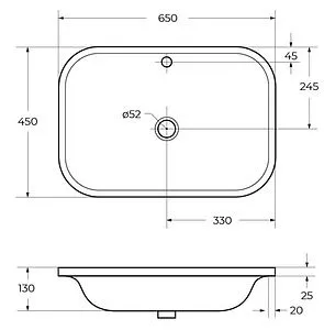 Раковина Cezares 65 белый CZR-DRO-65-LVB, 2