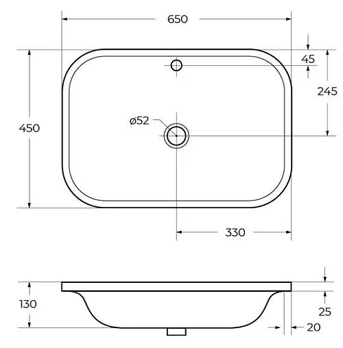 Раковина Cezares 65 белый CZR-DRO-65-LVB