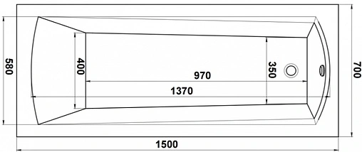 Ванна акриловая Cersanit Nature 150x70 64243