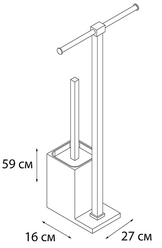 Ёршик для унитаза Fixsen Rainbow красный/хром FX-32-06