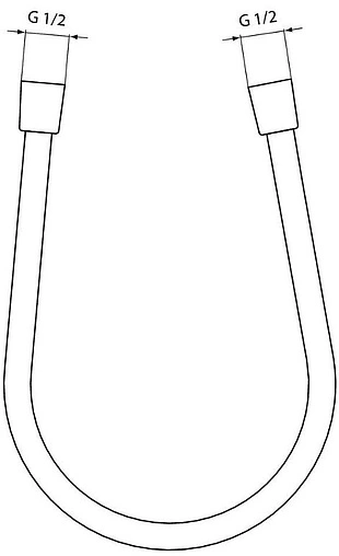 Шланг для душа Ideal Standard Idealrain 120см чёрный матовый A3306XG